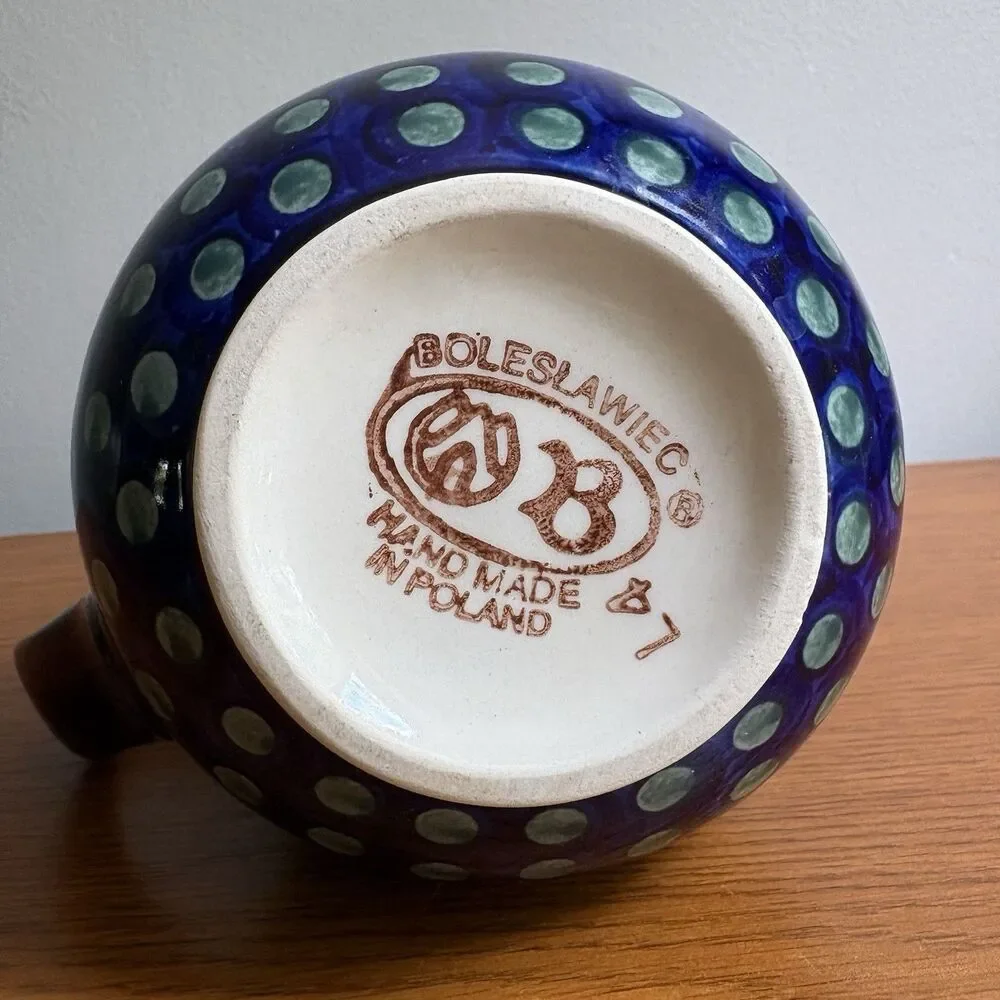Boleslawiec Pottery 6” Pitcher Strawberry Pattern IMC